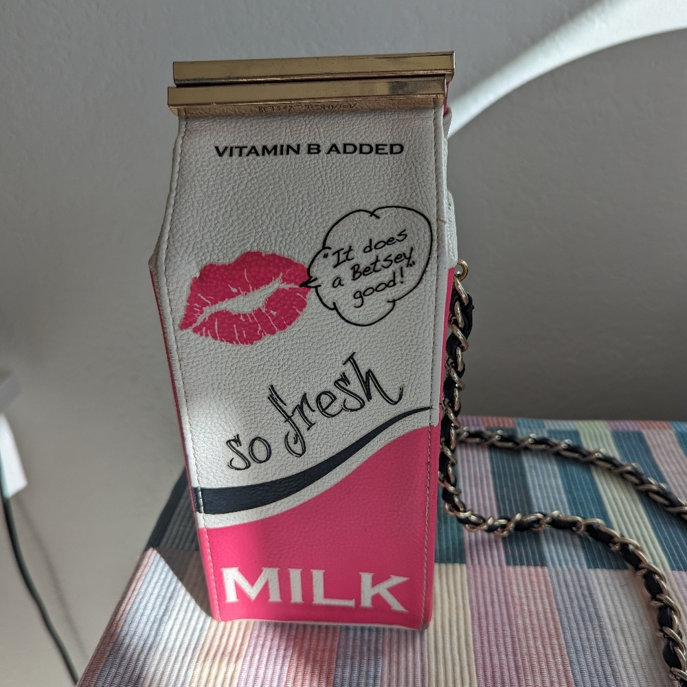 Betsey Johnson Milk Carton Purse